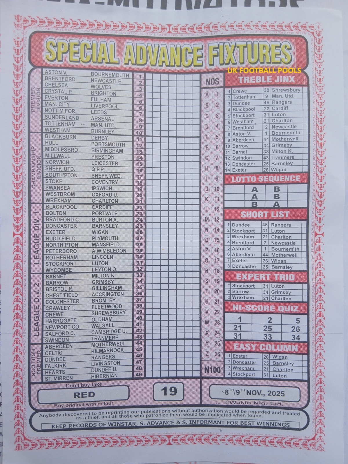 week-19-special-advance-fixtures-2025