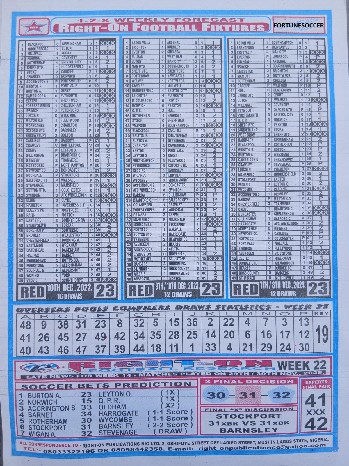 week-23-right-on-fixtures-2025