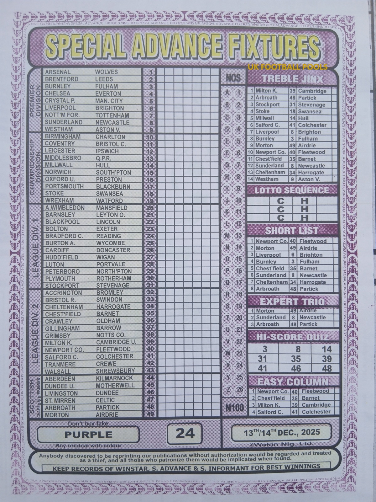 week-24-special-advance-fixtures-2025