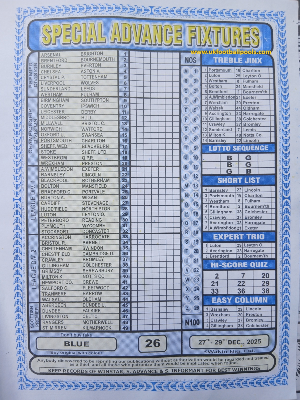week-26-special-advance-fixtures-2025
